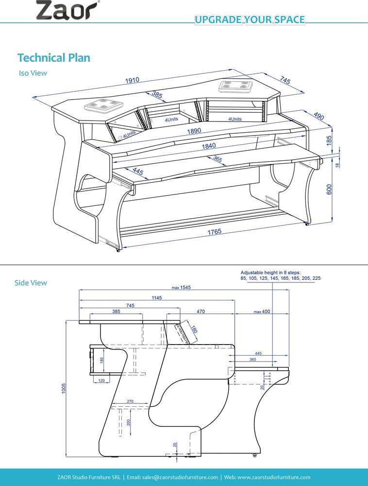 Miza X2 FLEX - Grey Wenge