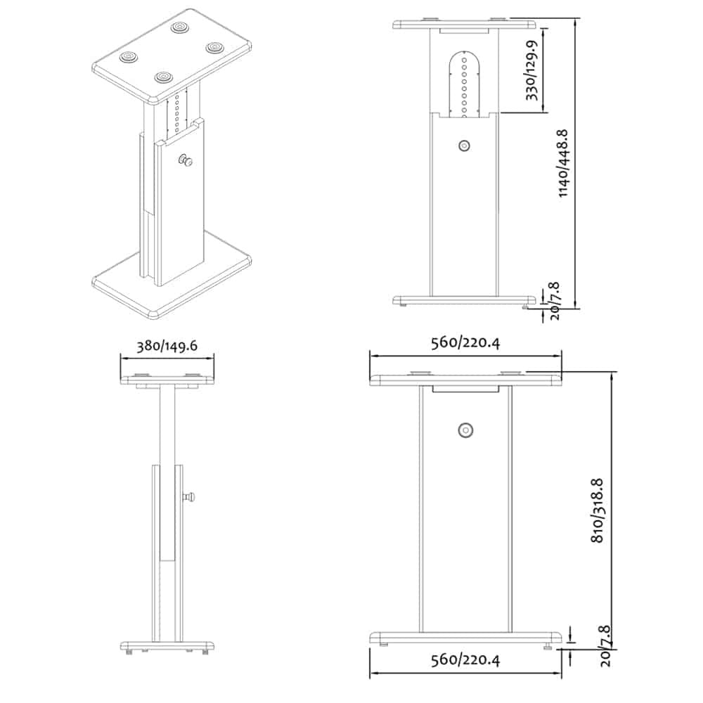 ISO Stand MkIII 600 - Oak Black