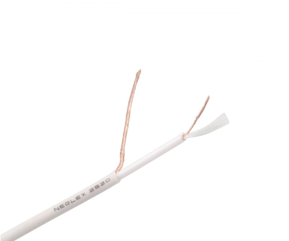 W2520 - 1c. 28awg Coaxial audio cable high performance, White (price per roll - 164 feet)