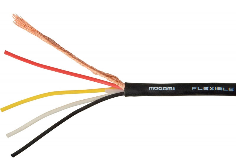 W2893 - 4c. 26awg Mini Quad Mic Cable, Black (price per roll - 328 feet)