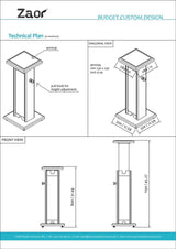 Monitor Stand - Cherry Black - Angle
