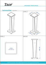 Croce Stand 42 - White Gloss Grey (pair) - Angle