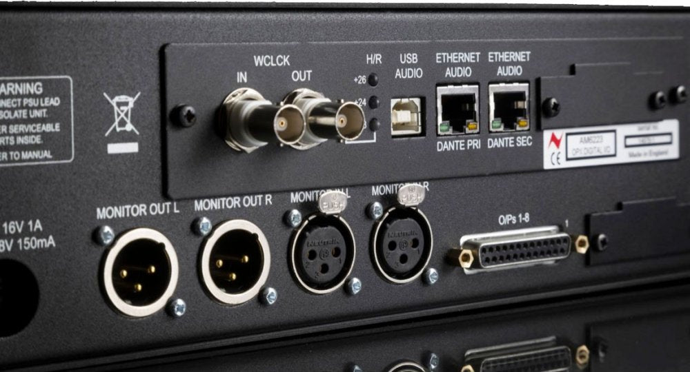 1073OPX with Dante/USB Digital I/O Card Bundle - Angle