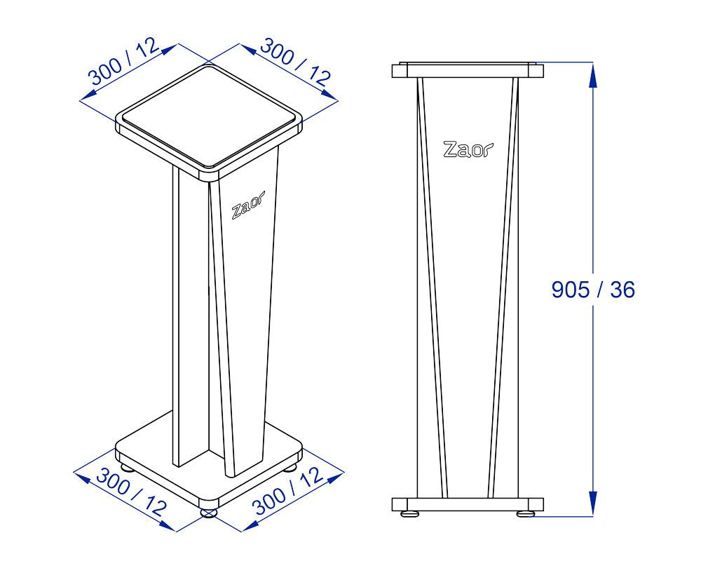 Croce Stand 36 - Oak Black (pair) - Angle