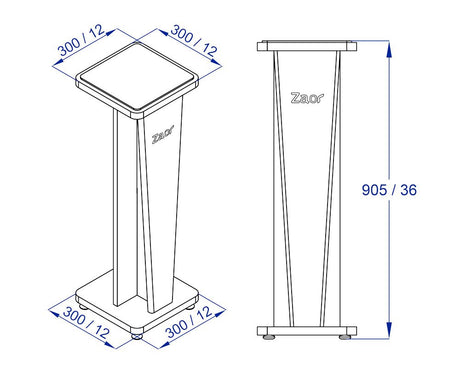 Croce Stand 36 - Oak Black (pair) - Angle