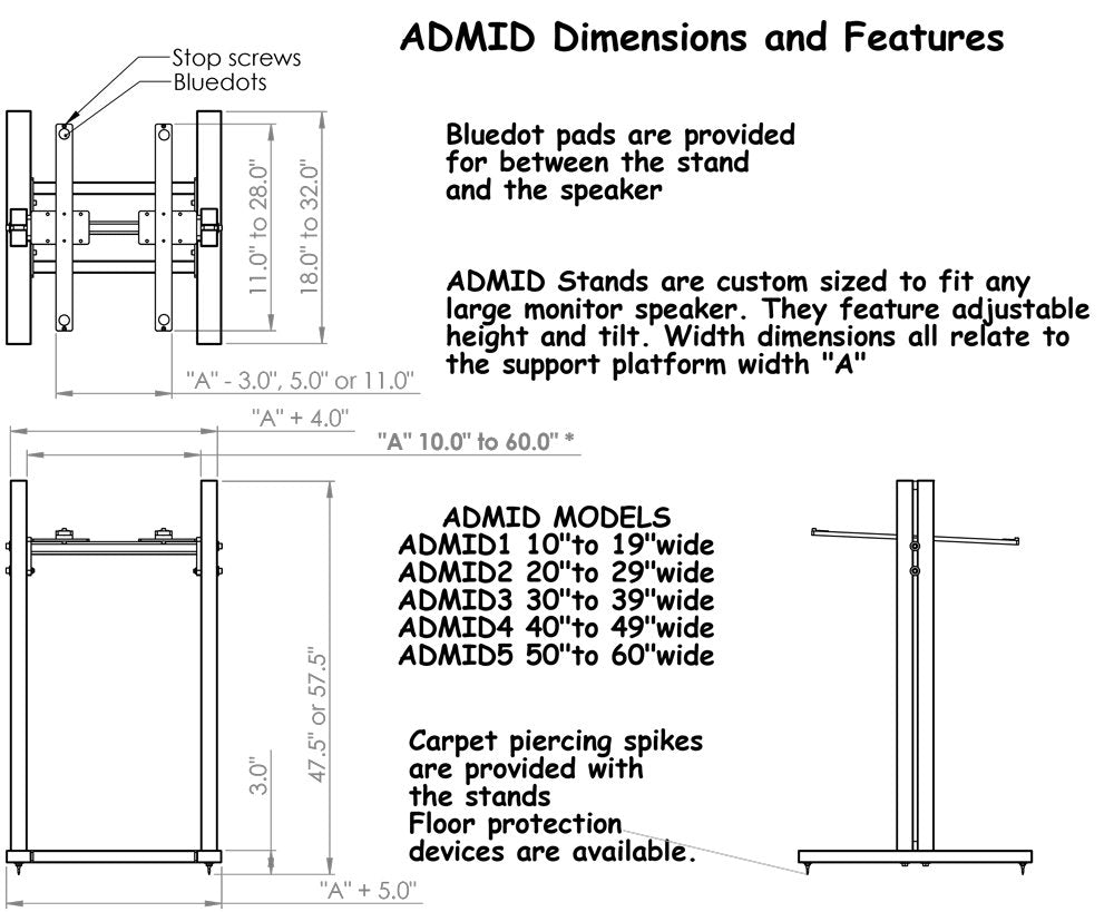 Sound Anchors ADMID 2 - Pair 46'' - Angle