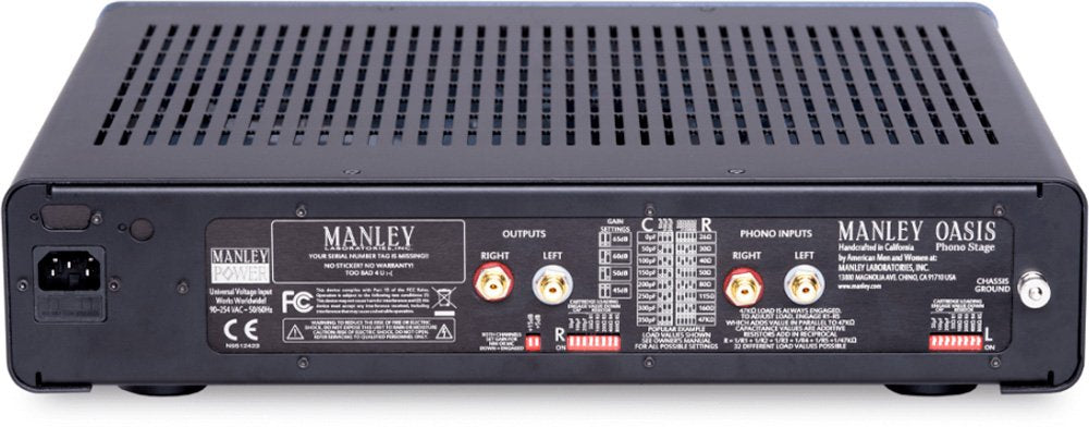 Manley Labs OASIS Phono Stage - Rear