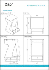Miza Rack 16 MKII - Black Oak - Close-up