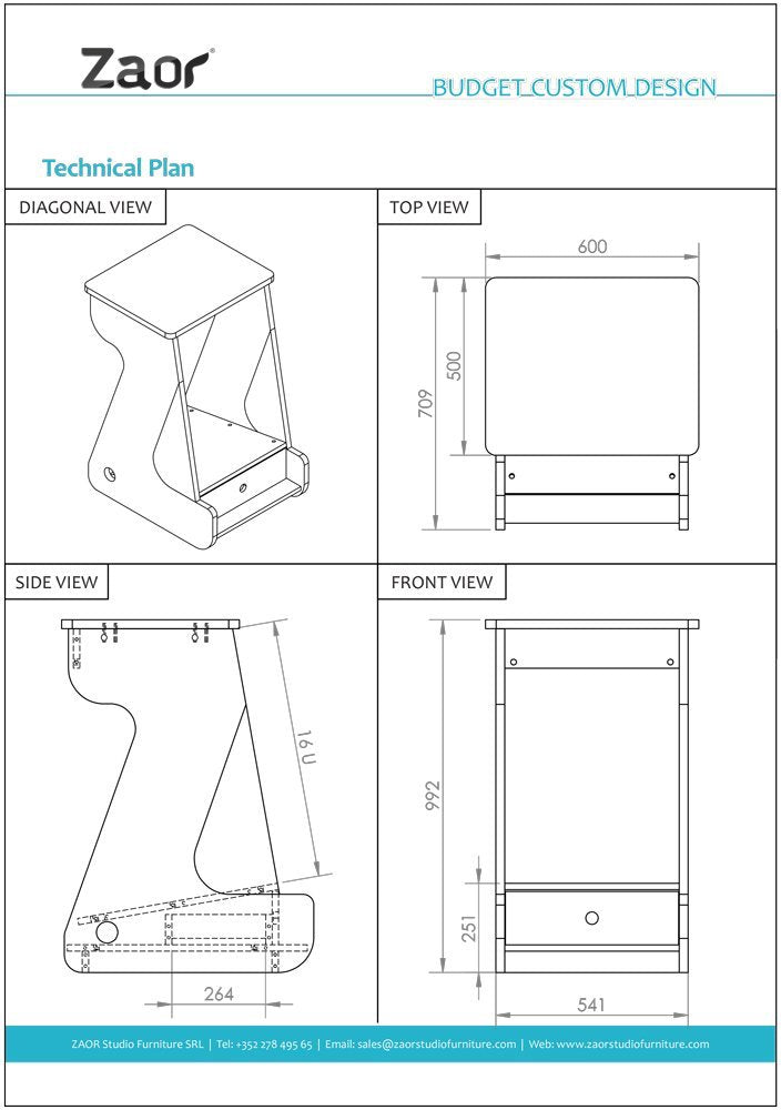 Zaor Miza Rack 16 MKII - Black Oak - Accessories