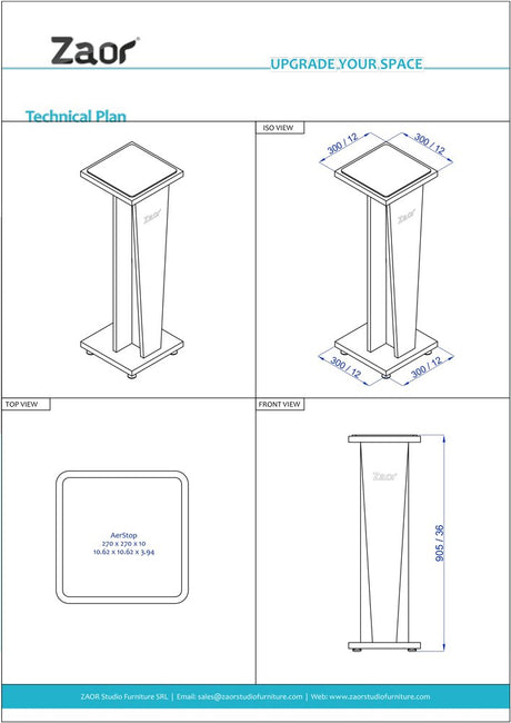 Miza Stand V36 - Black (Paire) - Image 10