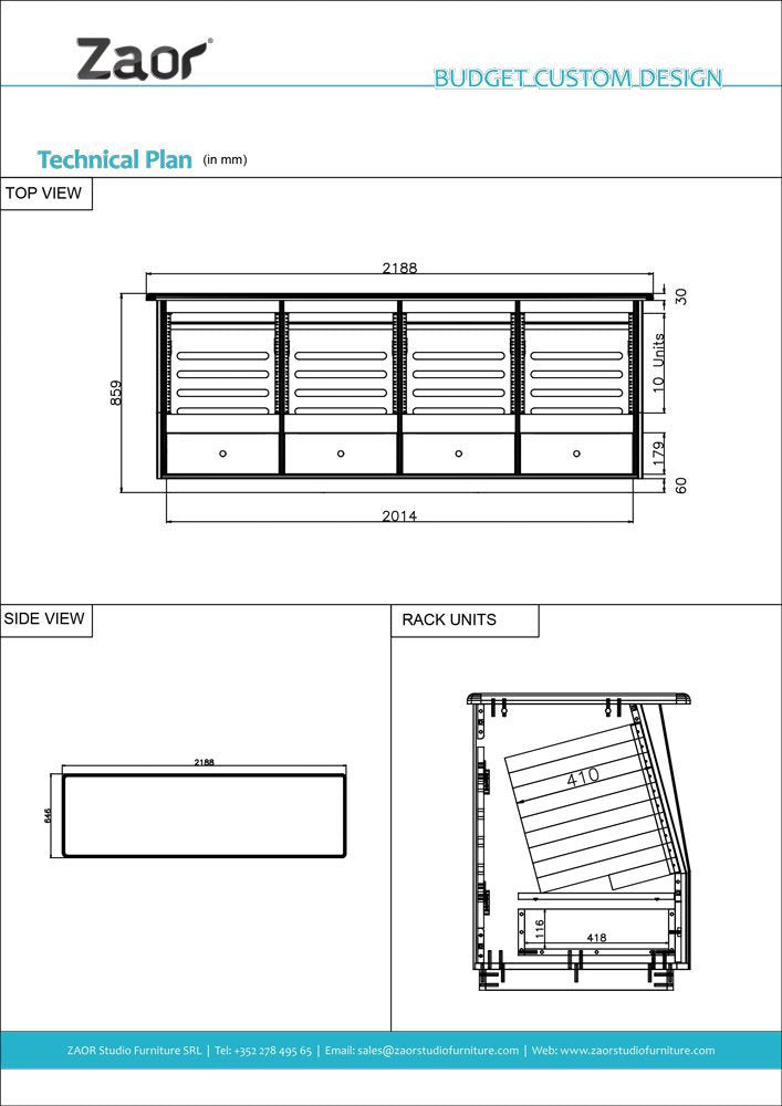 Rackspace Four - White Gloss - Angle